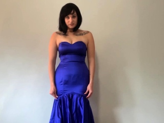 Amateur busty brunette masturbates and does hand job