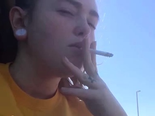 Adora bell – Car Cigarette Smoking