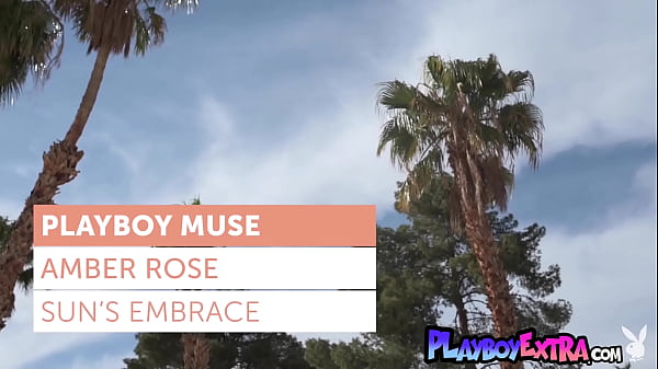 Ebony teen Amber Rose drops off her tiny bikini and cooling herself down