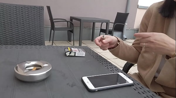 Smoking on the taras with my girlfriend Two Videos