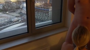 Your favorite BIG ASS is back | PAWG GF gets fucked HARD in DOGGY in front of window