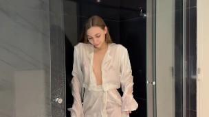 Transparent Silky Crop Top Dry vs Wet